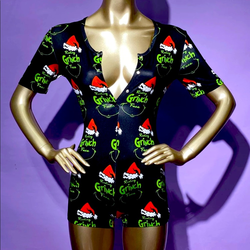 Christmas inspired Grinch’s onesie